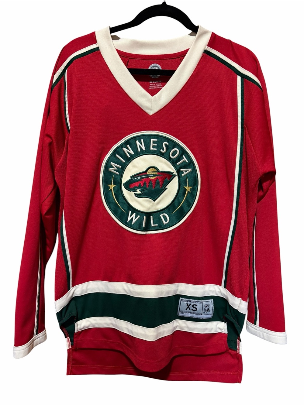 NHL Minnesota Wild Red Hockey Jersey with Green & White Trim